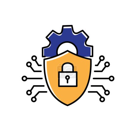 Illustration for Intrusion Detection Cyber Threat Detection Vector Icon Design - Royalty Free Image