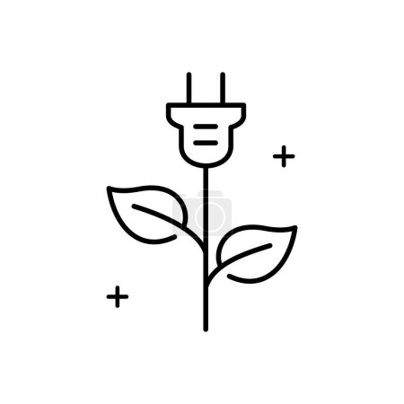 Diseño de icono de vectores de energía verde