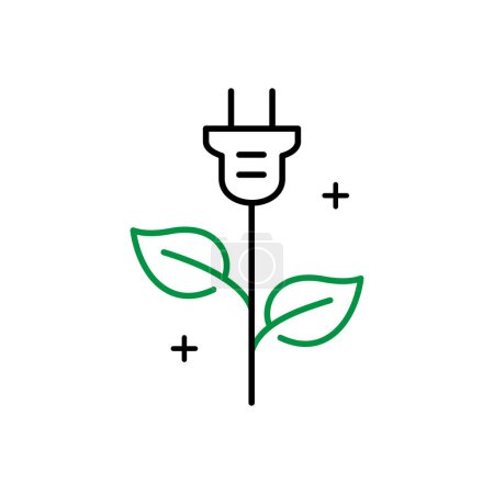 Diseño de icono de vectores de energía verde
