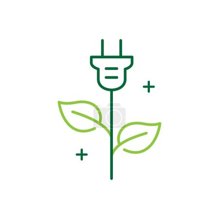 Illustration for Green Energy Vector Icon Design - Royalty Free Image