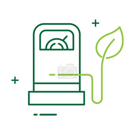Ilustración de Eco Fuel Icon Explorando alternativas sostenibles y renovables para la producción de energía limpia - Imagen libre de derechos