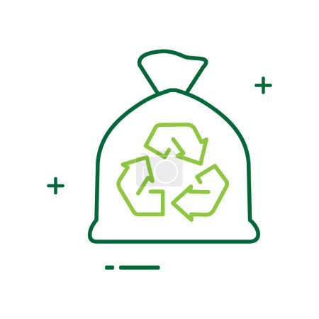 Icono de reciclaje de residuos Mostrando el proceso de reutilización y transformación de materiales de desecho en recursos valiosos.