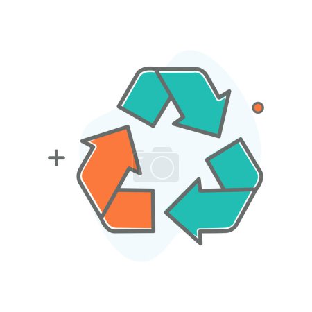 Illustration for Eco Friendly Recycling Vector Icon Design - Royalty Free Image