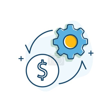 Financial Optimization Vector Icon Design Employing strategic financial management techniques to maximize efficiency, minimize costs, and enhance profitability across various aspects of business operations
