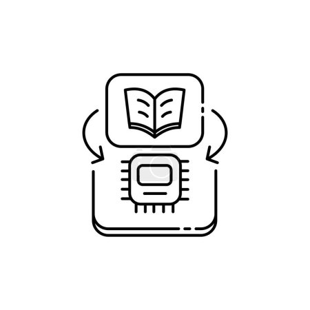 Machine Learning AI and Data Analysis Vector Illustration Icon Design