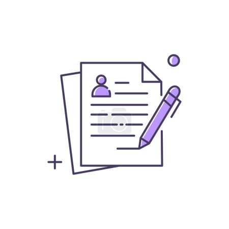 Written Task Content Creation Vector Icon Design