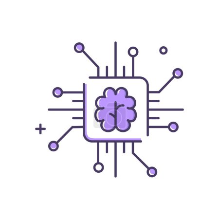 Artificial Intelligence, Intelligent Systems Vector Illustration Icon Design