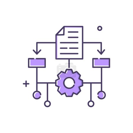 Machine Learning, ML,Data Mining Vector Illustration Icon Design