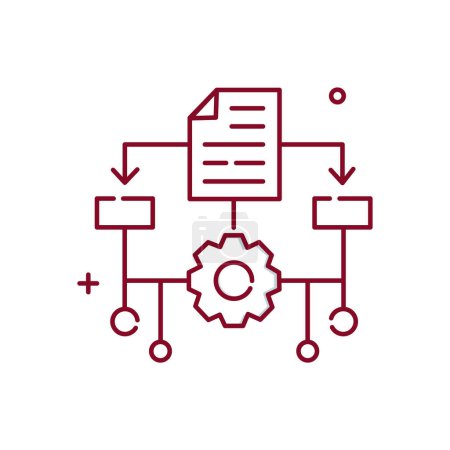 Machine Learning, ML,Data Mining Vector Illustration Icon Design