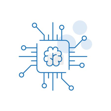 Artificial Intelligence, Intelligent Systems Vector Illustration Icon Design