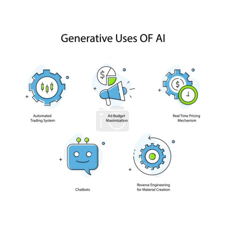 Generative AI Applications AI Driven Generative Solutions Vector Icon Design