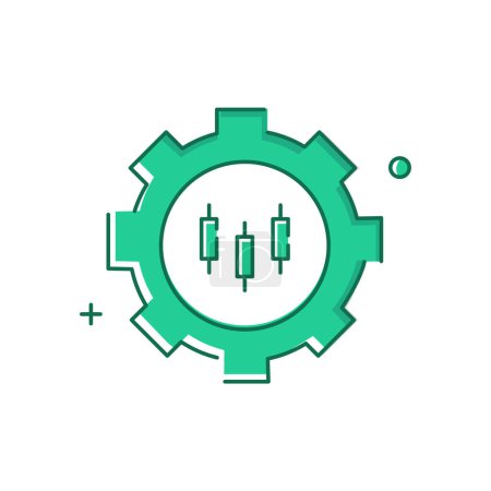 Automated Trading System AI Driven Trading System Vector Icon Design