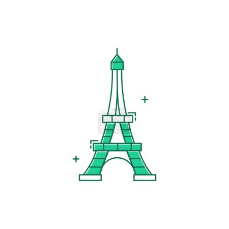 Iconic Eiffel Tower Vector Illustration Icon Design