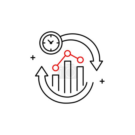Real-Time Analytics, Real-Time Monitoring, Live Data Analysis Vector icon Design