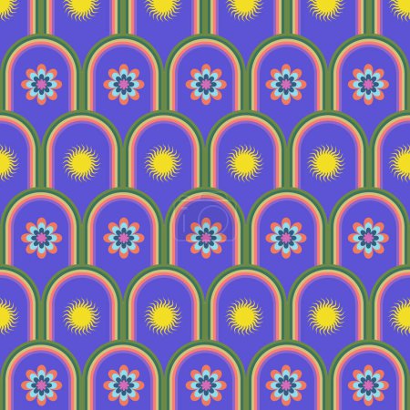 Illustration for Modern colorful retro background pattern - Royalty Free Image