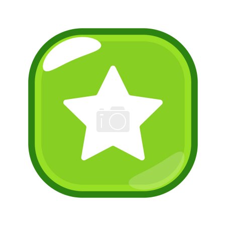 Illustration for Star award vector icon button illustration - Royalty Free Image