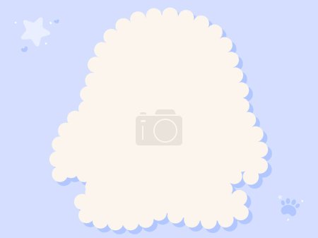 Illustration for Cute minimal speech bubble on Purple background vector illustration - Royalty Free Image