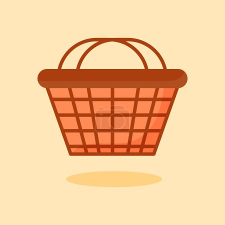 cesta de la compra diseño plano