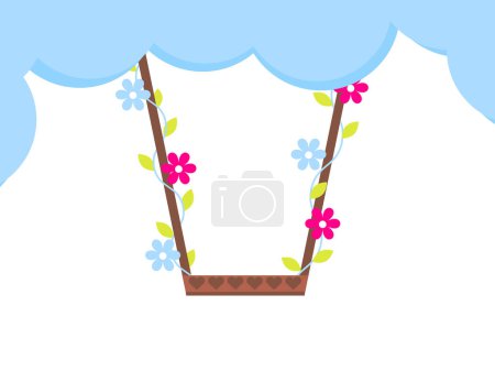 Abstract swing floral background vector illustration
