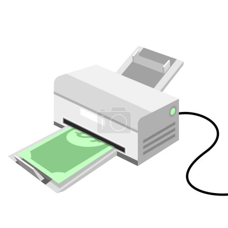 Printer and banknotes, banknote printing, financial, investment
