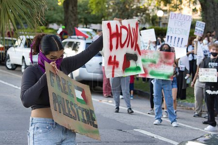 Téléchargez les photos : Manifestation étudiante palestinienne Université de Tulane - en image libre de droit