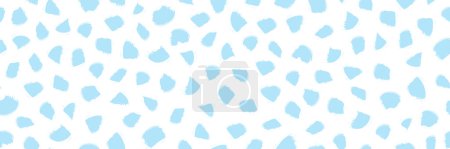 Illustration for Abstract vector snowflake seamless pattern. Light blue grungy Christmas handdrawn winter snow pattern. Hand drawn spot texture print. Sketchy random brush strokes, flecks, speckles snowfall background - Royalty Free Image