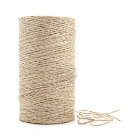 One spool of twine isolated on a white background.