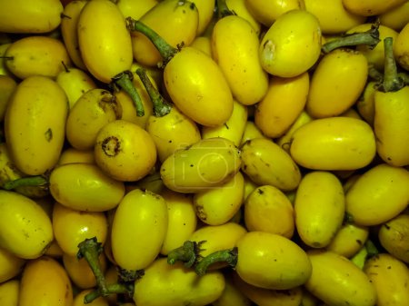 Manilkara Hexandra yellow fruits background texture 