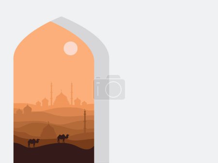 Illustration for Eid al fitr pattern background wallpaper vector poster arab religion holiday abstract traditional - Royalty Free Image