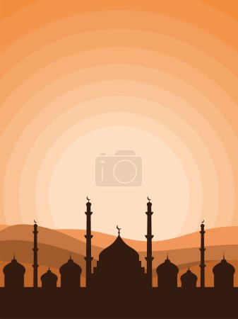 Illustration for Eid al fitr pattern background wallpaper vector poster arab religion holiday abstract traditional - Royalty Free Image