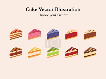 Photo for Cake vector cartoon illustration food menu element event birthday wedding valentine collection event - Royalty Free Image