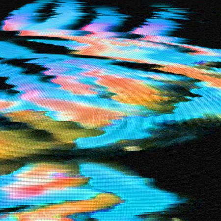 4K Hochwertige Overlays, bunte abstrakte Texturen, irisierender holografischer Effekt, ultraviolette wellenförmige Tapeten, fließende Wellen