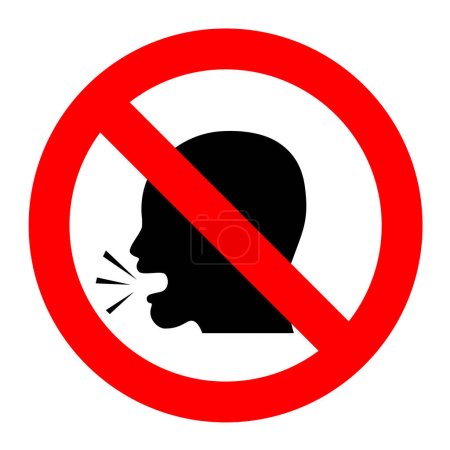Illustration for Do not make loud noises sign - Royalty Free Image
