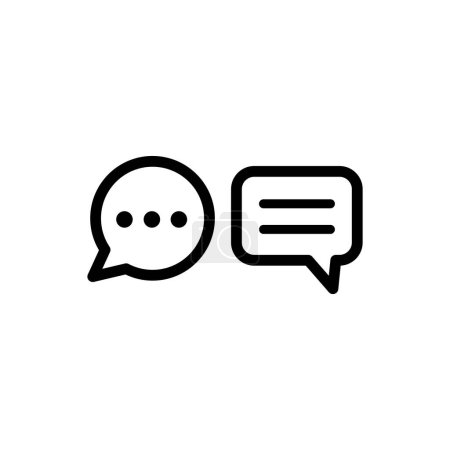 Illustration for Speech bubble talk and text icon comment icon outline - Royalty Free Image