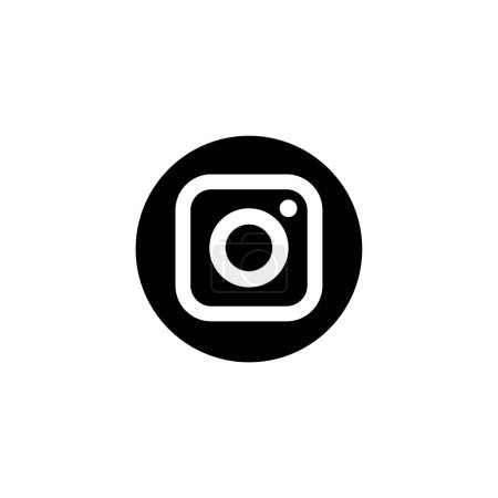 social media icon ig round symbol black background