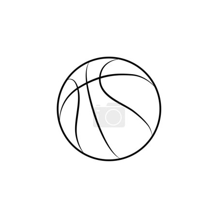 Illustration for Basketball outline icon simple picture - Royalty Free Image