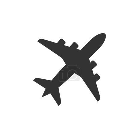 Illustration for Plane icon aeroplane airplane icon black and white - Royalty Free Image