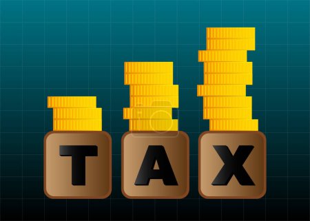 Steuersatz steigt Goldmünzgeld, um Steuern zu zahlen