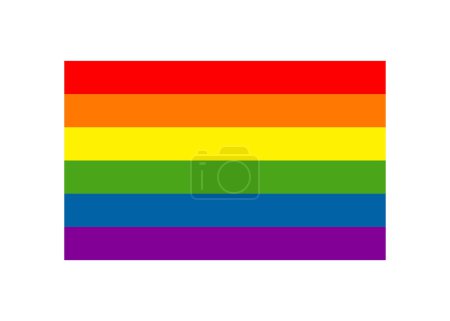 Téléchargez les illustrations : Drapeau arc-en-ciel LGBT 6 couleurs - en licence libre de droit