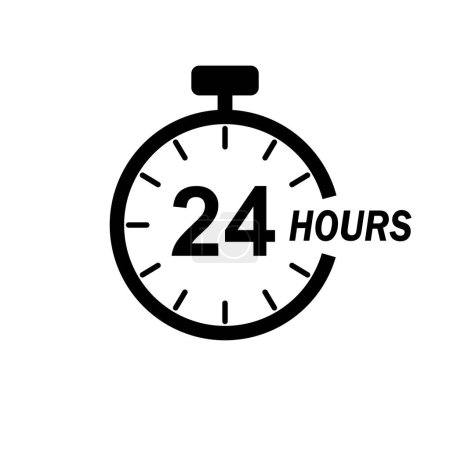 24 hours timer stop watch time clock icon