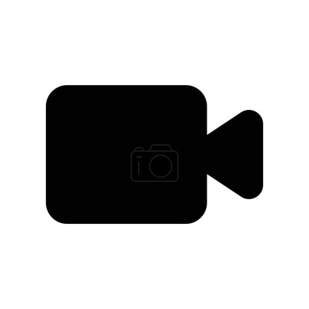 Téléchargez les illustrations : Symbole de caméra vidéo icône de prise de vue vidéo handycam - en licence libre de droit