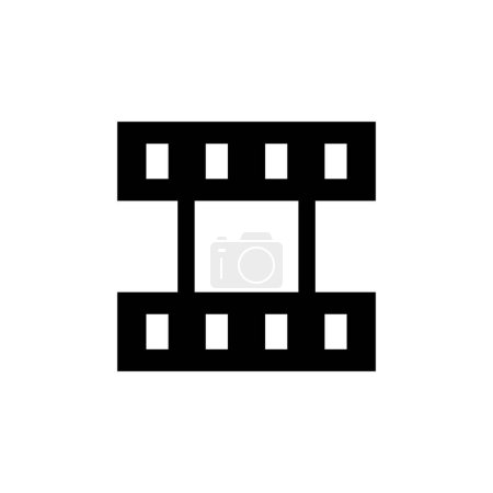 Téléchargez les illustrations : Appareil photo film symbole enregistrement vidéo icône - en licence libre de droit