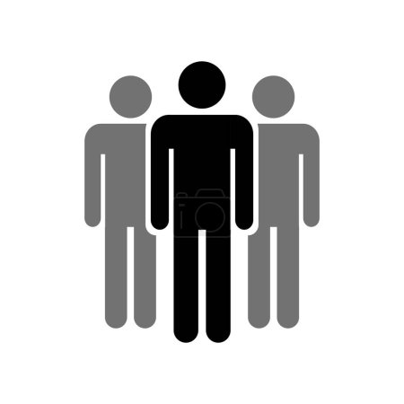 Ilustración de Grupo de personas de pie icono símbolo 3 hombres - Imagen libre de derechos
