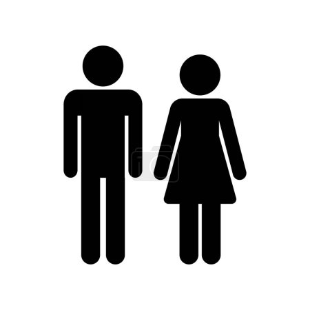 Ilustración de Hombre y mujer icono marido y mujer familia pareja símbolo - Imagen libre de derechos