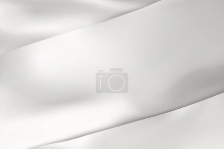The luxury of white fabric texture background. Closeup of rippled silk fabric. Stacked silk fabrics. White background. 3D vector illustration.
