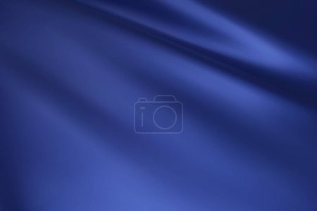 Illustration for Close-up texture of dark blue silk. Dark blue fabric smooth texture surface background. Smooth elegant blue silk in Sepia toned. Texture, background, pattern, template. 3D vector illustration. - Royalty Free Image