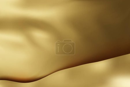 Téléchargez les illustrations : Le luxe du fond de texture de tissu d'or. Gros plan de tissu de soie ondulé. Tissus de soie empilés. Fond d'or. Illustration vectorielle 3D. - en licence libre de droit