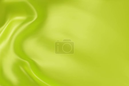 Téléchargez les illustrations : Gros plan texture de soie vert lime. Tissu vert lime texture lisse fond de surface. Soie verte élégante et lisse. Texture, fond, motif, gabarit. Illustration vectorielle 3D. - en licence libre de droit