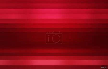 Red background. Abstract light red metal gradient. Shiny  stripes texture background. Red geometric texture wall with light reflections. Purple wallpaper. 3D Vector illustration.
