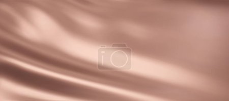 Close-up texture of  nude color silk. Warm nude fabric smooth texture surface background. Smooth elegant beige silk in Sepia toned. Texture, background, pattern, template.